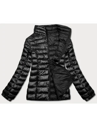 Ľahká čierna prešívaná dámska bunda (5M706-392)