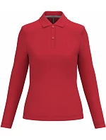 Kariban K 244 Dámske polo tričko s dlhým rukávom z piké 20.K244 červené Kariban K 244 Dámske polo tričko s dlhým rukávom z piké 20.K244 červené