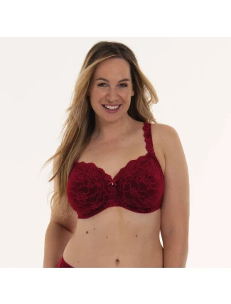 Bobette podprsenka s kosticou Full Cup 5289 rubín - RosaFaia