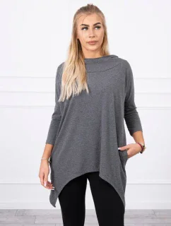 Mikina s potlačou kolesa graphite melange