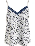 Dámsky pyžamový top WOVEN CAMI PRINT UW0UW05006 02X biely s potlačou - Tommy Hilfiger Dámsky pyžamový top WOVEN CAMI PRINT UW0UW05006 02X biely s potlačou - Tommy Hilfiger