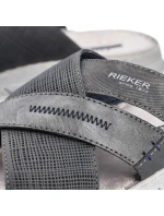 Pohodlné žabky Rieker M RKR581 sivé