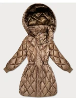 Dámska zimná bunda Plus Size Minority Brown (M2-6518-305)