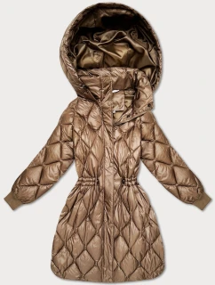 Dámska zimná bunda Plus Size Minority Brown (M2-6518-305)