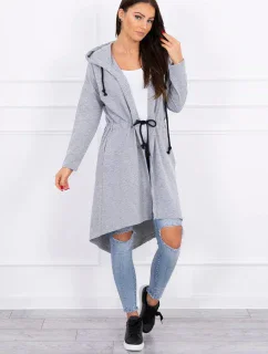 Dlhší zadný plášť sivý