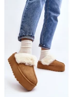 Kapcie Śniegowce Damskie Na Grubej Podeszwie Camel Starlyn