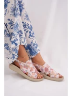 Sandały Damskie Z Eko Skóry W Kwiaty Multikolor Tosmelia