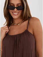 Šaty IR SK 6816.16P tmavohnedé