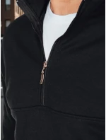 Pánska mikina s golierom čierna FashionStreet BX5885
