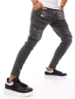 Pánske bojové džínsové nohavice čierne FashionStreet UX3291