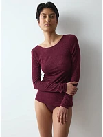 Blúzka Beauty Layers Top LSL Lurex bordová Claret - TRIUMPH Blúzka Beauty Layers Top LSL Lurex bordová Claret - TRIUMPH