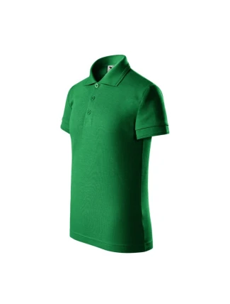 Detské polo tričko Pique (trávovo zelené)
