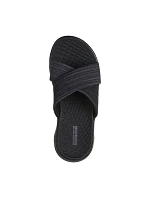 Dámske šľapky Skechers GO WALK FLEX SANDAL IMPRESSED 141420 BKGY Dámske šľapky Skechers GO WALK FLEX SANDAL IMPRESSED 141420 BKGY