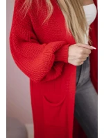 Sveter dlhý sveter červený