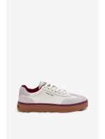 Skórzane Damskie Sneakersy Daniel Lopez Just Dare SS2D4008 Biało-Szare