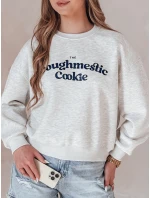 Dámska nadrozmerná mikina s potlačou COOKIES svetlo sivá FashionStreet BY1444 Dámska nadrozmerná mikina s potlačou COOKIES svetlo sivá FashionStreet BY1444