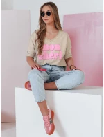 Dámska bavlnená blúzka CHERINO hnedá FashionStreet RY2830 Dámska bavlnená blúzka CHERINO hnedá FashionStreet RY2830
