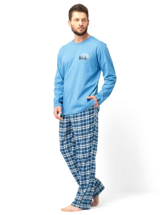Pánske pyžamo Key MNS 626 B25 dĺžka/r M-2XL Pánske pyžamo Key MNS 626 B25 dĺžka/r M-2XL
