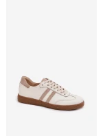 Zazoo N1068 Dámske kožené nízke tenisky Beige