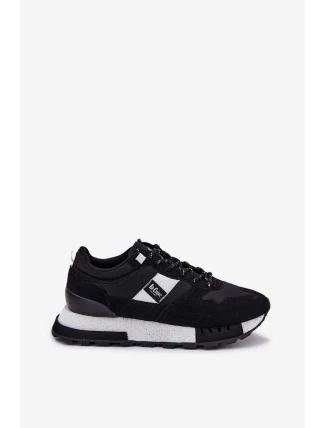 Sneakersy Męskie Na Platformie Lee Cooper LCJ-25-03-3378M Czarne
