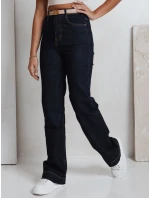 Dámske široké džínsy tmavomodré FashionStreet UY2775
