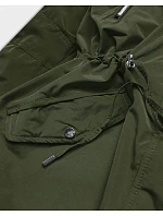 Dámska obojstranná zimná bunda khaki black (w557-1big)