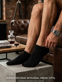 Pánske členkové ponožky Ultra Thin Black