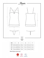 Elegantná košieľka Miamor chemise tyrkys - Obsessive Elegantná košieľka Miamor chemise tyrkys - Obsessive