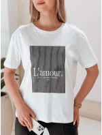 Dámske biele tričko LAMOUR FashionStreet RY2588