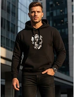 Pánska mikina s potlačou lebky čierna FashionStreet NX0034B