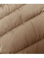 Dámska prešívaná bunda s kapucňou béžová (16M9103-84) Dámska prešívaná bunda s kapucňou béžová (16M9103-84)