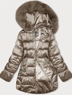 Dámska bunda bomber S'west beige (B8192-12)