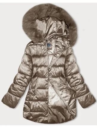 Dámska bunda bomber S'west beige (B8192-12) Dámska bunda bomber S'west beige (B8192-12)