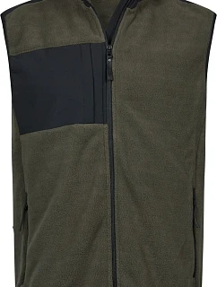 Tee Jays TJ 9122 Pánska fleecová vesta „Mountain“ 18.9122 tmavozelená/čierna