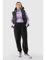 Bezrękawnik Damski Puchowy Z Kapturem 4F 4FWAW24TVJAF141-20S Czarny