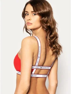 Podprsenka bez kostice 163651 0P317 00074 červená - Emporio Armani