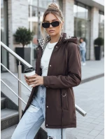 Dámska bunda parka s odnímateľnou kapucňou hnedá FashionStreet TY5392