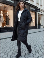 Płaszcz damski oversize NADIA pikowany czarny FashionStreet TY4542z Płaszcz damski oversize NADIA pikowany czarny FashionStreet TY4542z