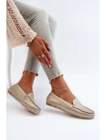 Damskie Mokasyny Złote Ranica