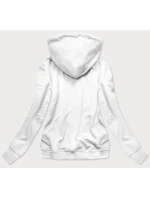 Biela dámska športová mikina s kapucňou (N4596)