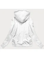 Biela dámska športová mikina s kapucňou (N4596)