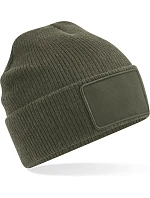 Beechfield B 540 Pletená čiapka Thinsulate™ Patch 53.0540 vojenská zelená