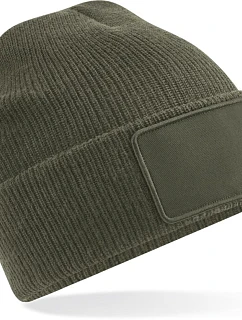 Beechfield B 540 Pletená čiapka Thinsulate™ Patch 53.0540 vojenská zelená