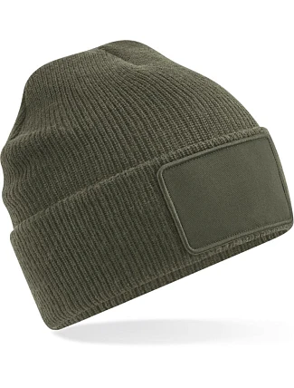Beechfield B 540 Pletená čiapka Thinsulate™ Patch 53.0540 vojenská zelená