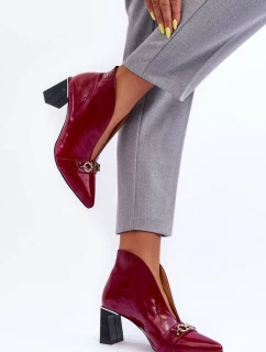 Skórzane Botki Na Słupku Maciejka 05262-15 Fuksja