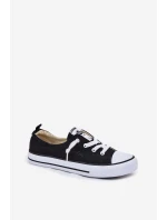 Materiałowe Trampki Damskie Lee Cooper LCW-25-02-3299L Czarne