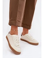 Dámske tenisky z eko kože Big Star TT274311 light beige Dámske tenisky z eko kože Big Star TT274311 light beige