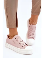 Nízke šnurovacie tenisky Big Star LL274970 Nude