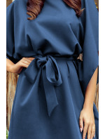 SOFIA - Svetlo modré dámske motýlikové šaty 287-7