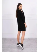 Šaty s 3D grafikou, čipková čierna